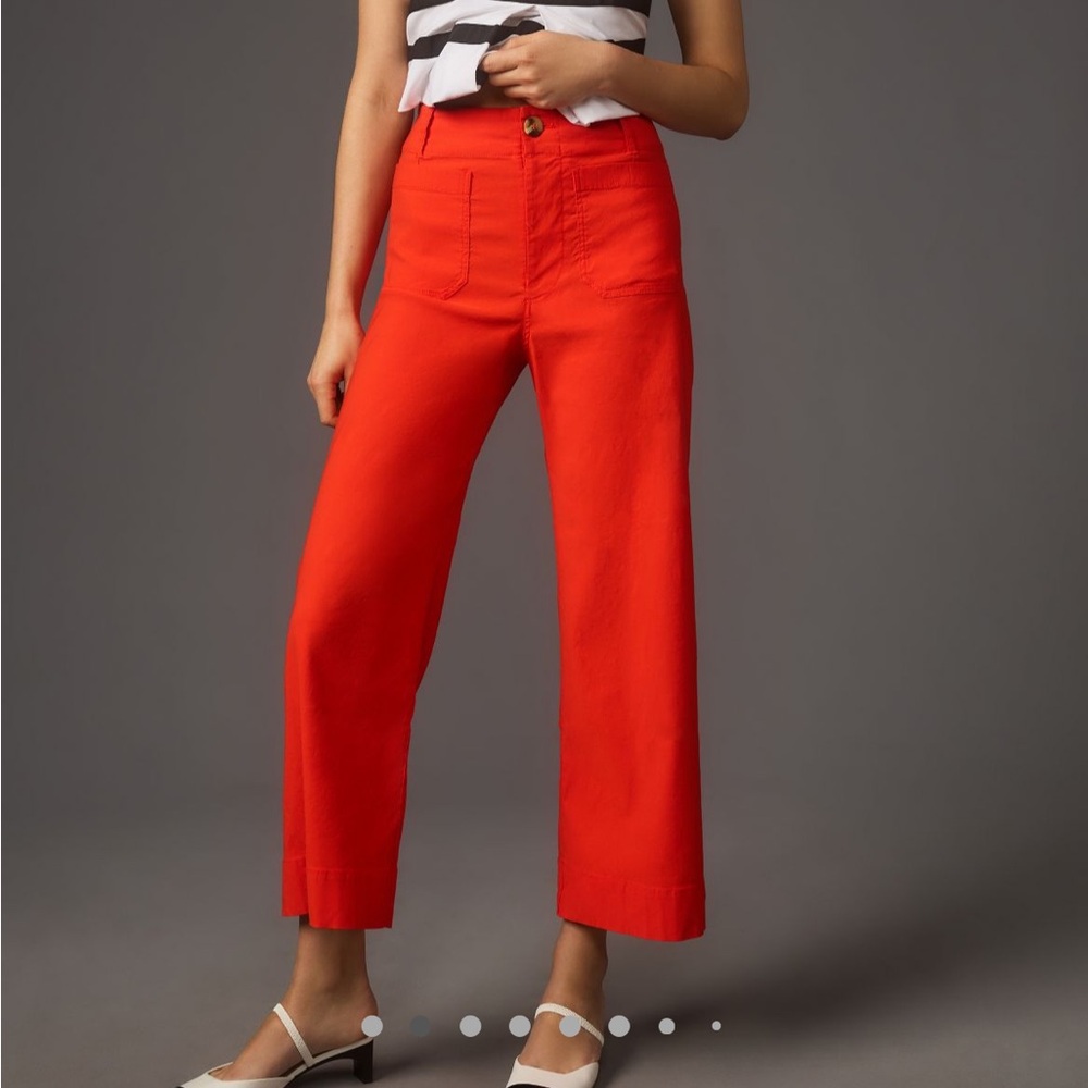 Maeve Anthropologie culottes orange size 2 short pants! Linen blend